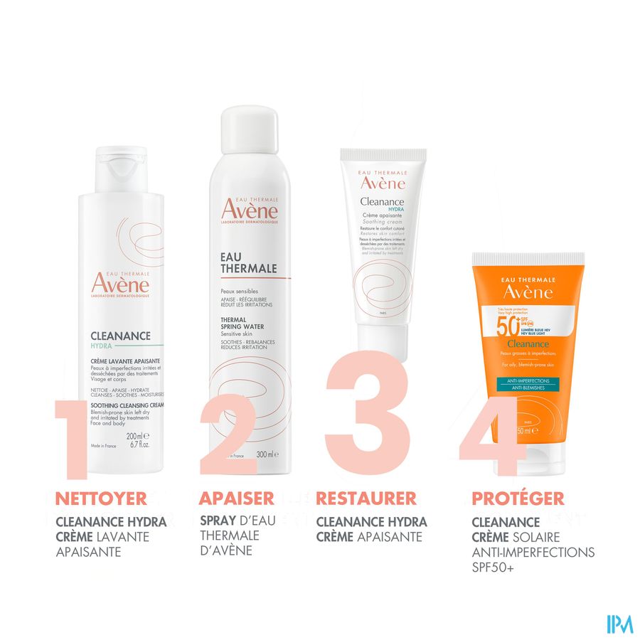 Eau Thermale Avène CLEANANCE HYDRA Crème apaisante - Restaure le confort cutané  - Peaux à imperfections irritées et desséchées par des traitements