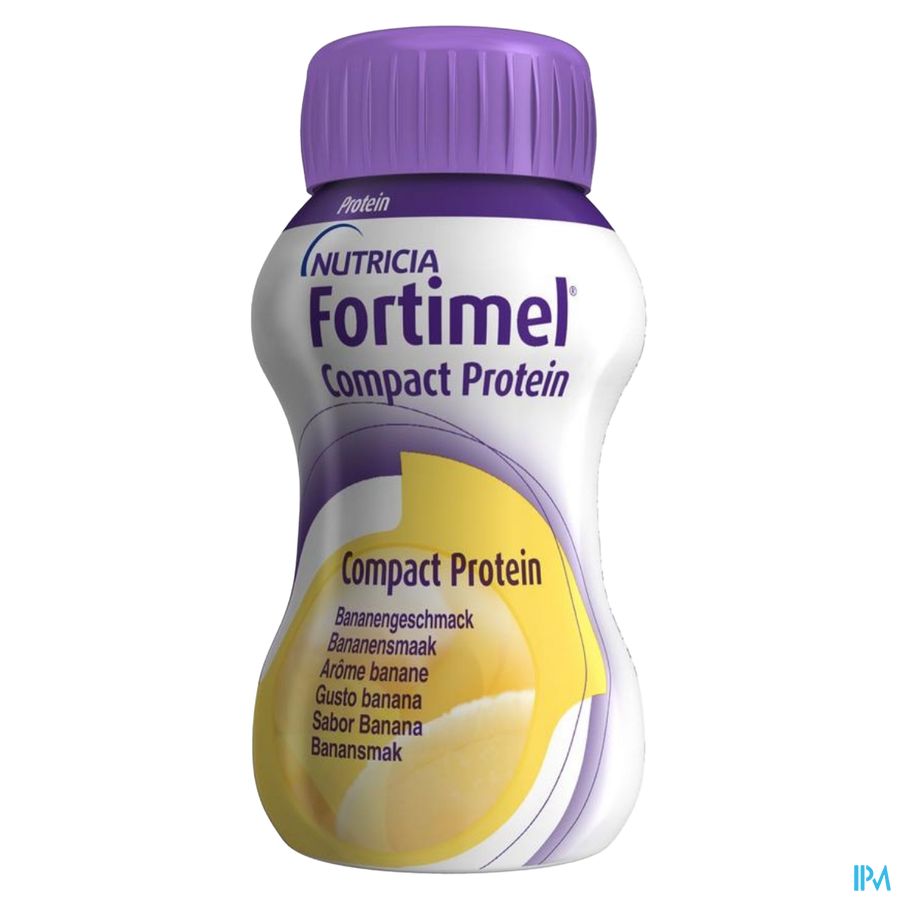 Fortimel Compact Protein Goût Banane Bouteilles 4x125 ml