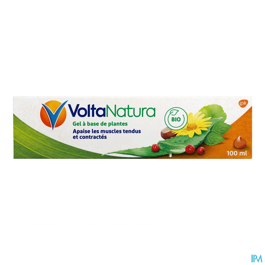 VoltaNatura Gel, à base de plantes BIO (Aloe Vera & Arnica), apaise les tensions musculaires, 100ml