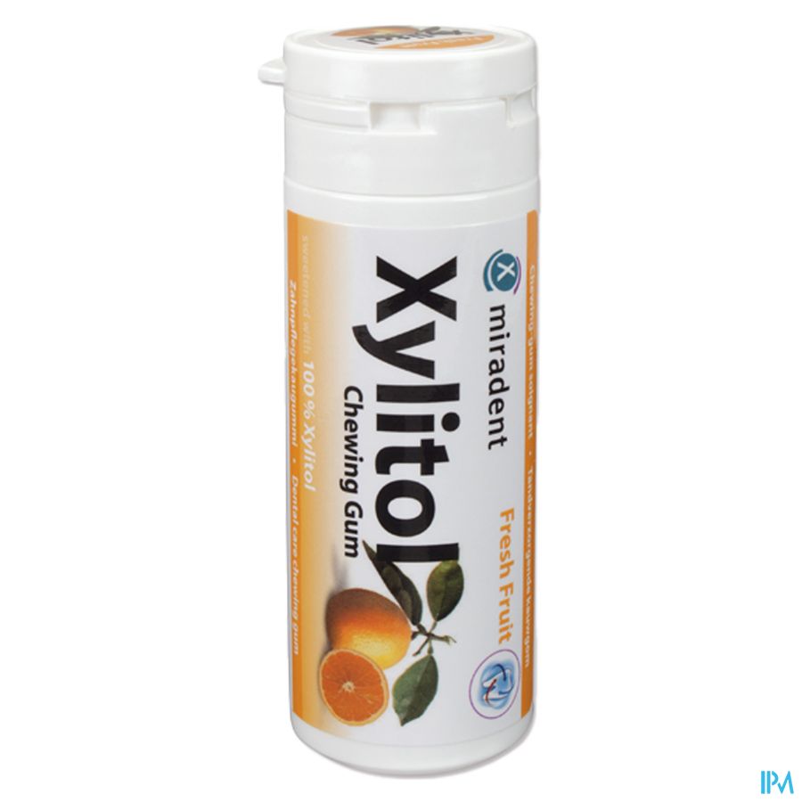 Miradent Chewing Gum Xylitol Fruits S/sucre 30