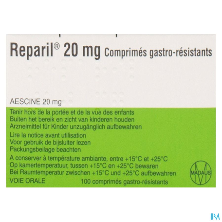 Reparil Comp Gastroresist 100 X 20mg