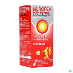 Nurofen Enfant S/sucre 4% Fraise Susp Buv 150ml