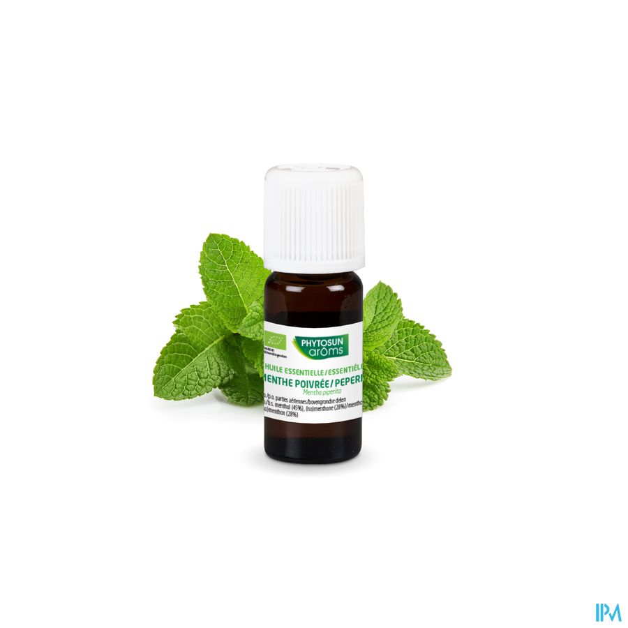 Phytosun® Huile Essentielle Menthe poivrée bio – 10 ml – Digestion – Oral et cutané