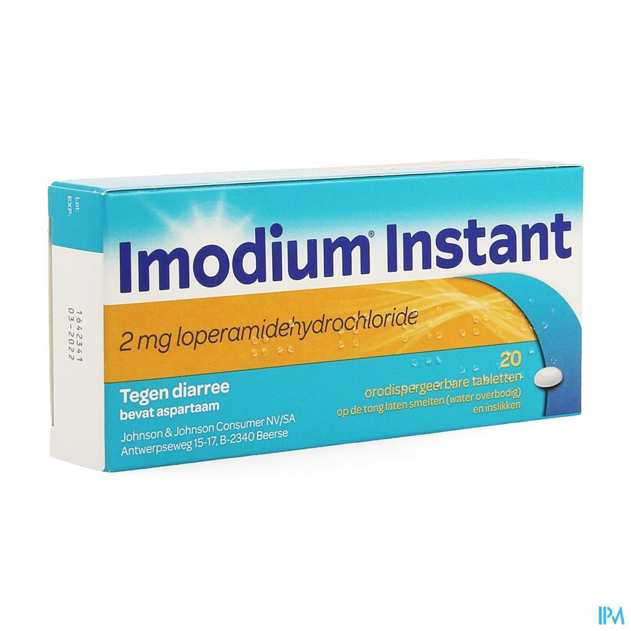 Imodium® Instant, une aide rapide et pratique en cas de diarrhée, 20 comprimés orodispersibles