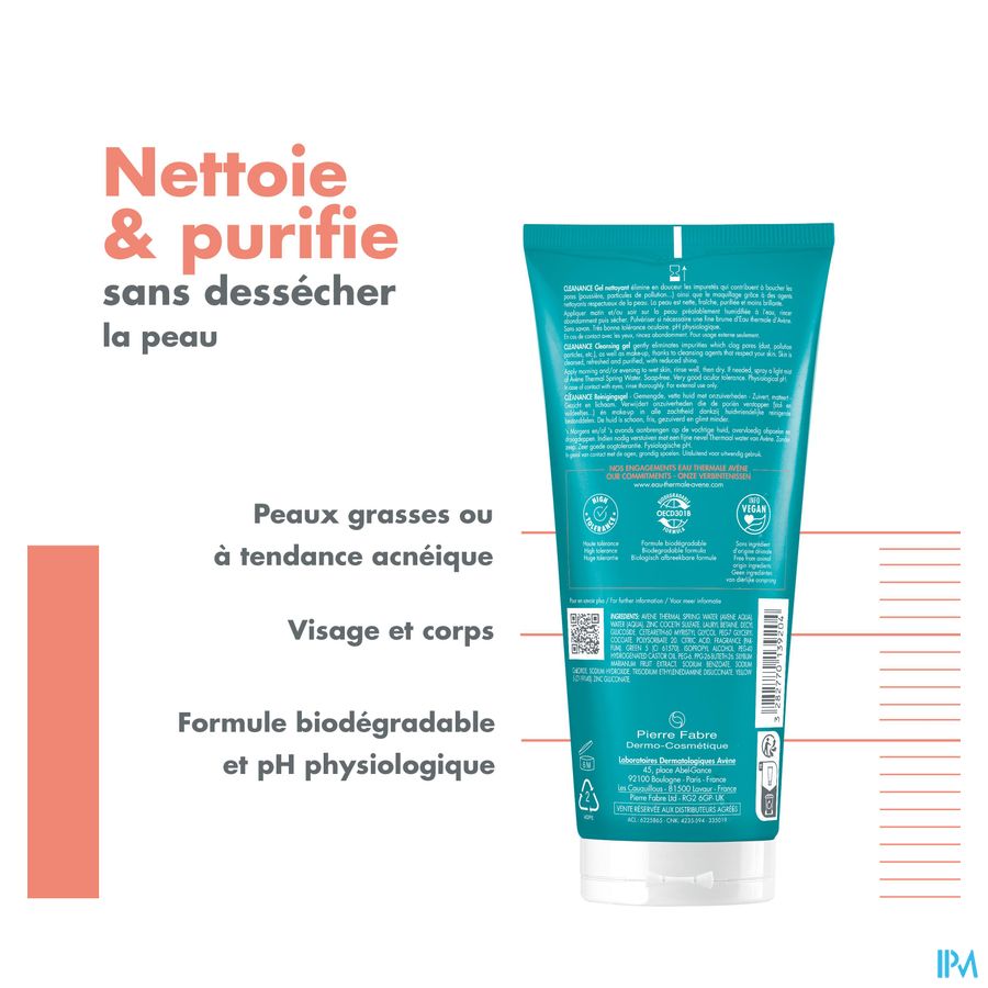 Eau Thermale Avène - Gel nettoyant Cleanance