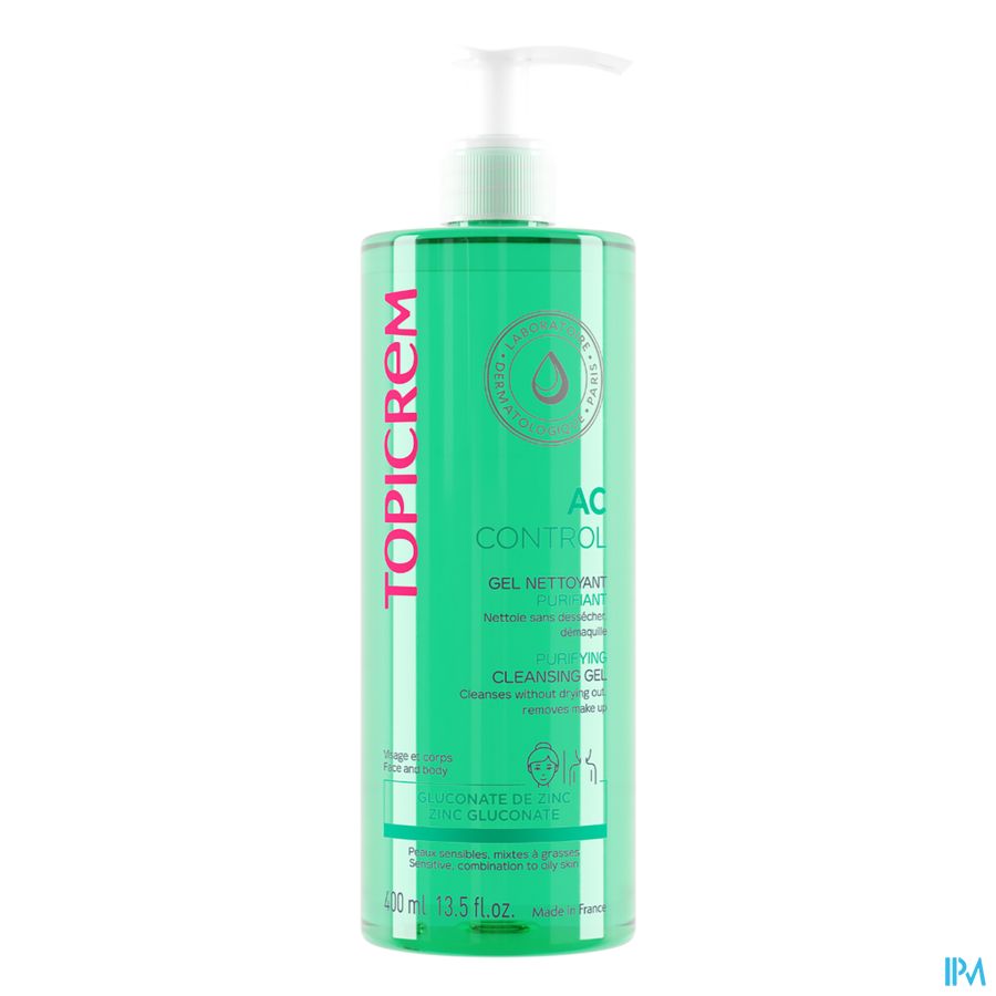 Topicrem Ac Gel Nettoyant Purifiant Tube 400ml