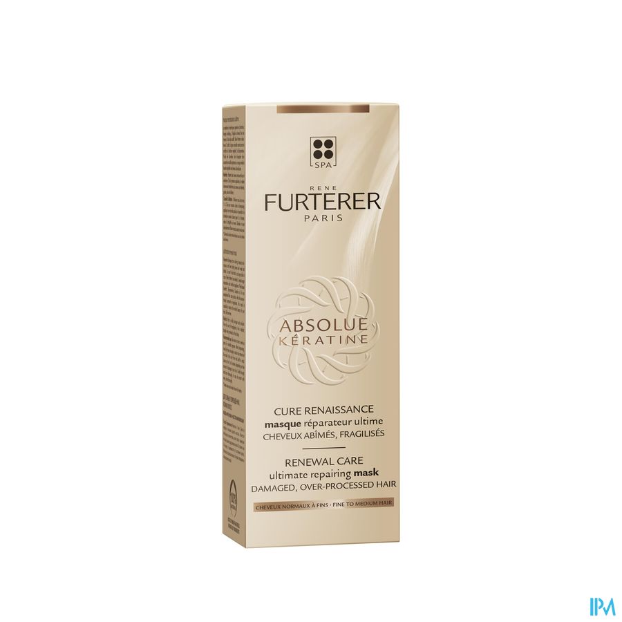 René Furterer Masque réparateur ultime - Cheveux normaux à fins  - Masque à la Kératine pour cheveux abimés - ABSOLUE KERATINE