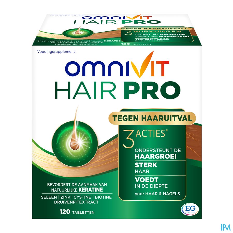 Omnivit Hair Pro 120cp - Vitamine Anti-chute Cheveux