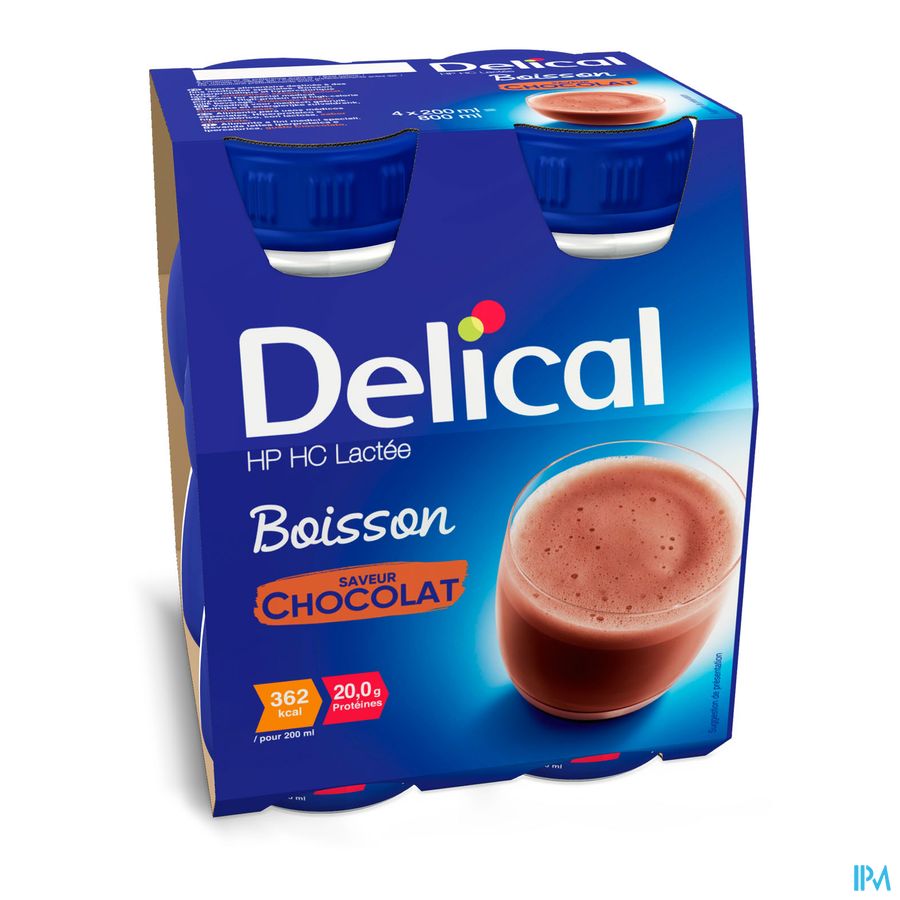 Delical Boisson Lactée Hp-hc Chocolat 4x200ml