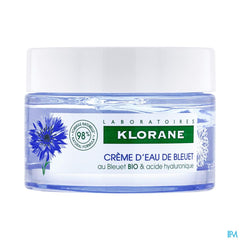 Klorane - Crème d’Eau de Bleuet au Bleuet BIO et Acide hyaluronique - Visage et yeux crème rafraichissante et défatigante