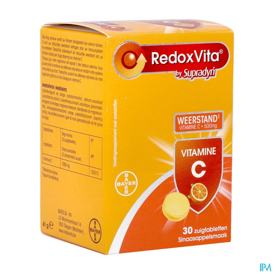 Redoxvita 500mg Orange Comp A Sucer 30