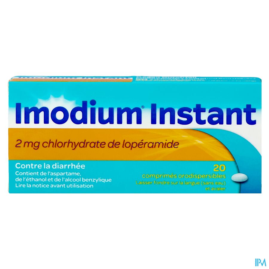 Imodium® Instant, une aide rapide et pratique en cas de diarrhée, 20 comprimés orodispersibles