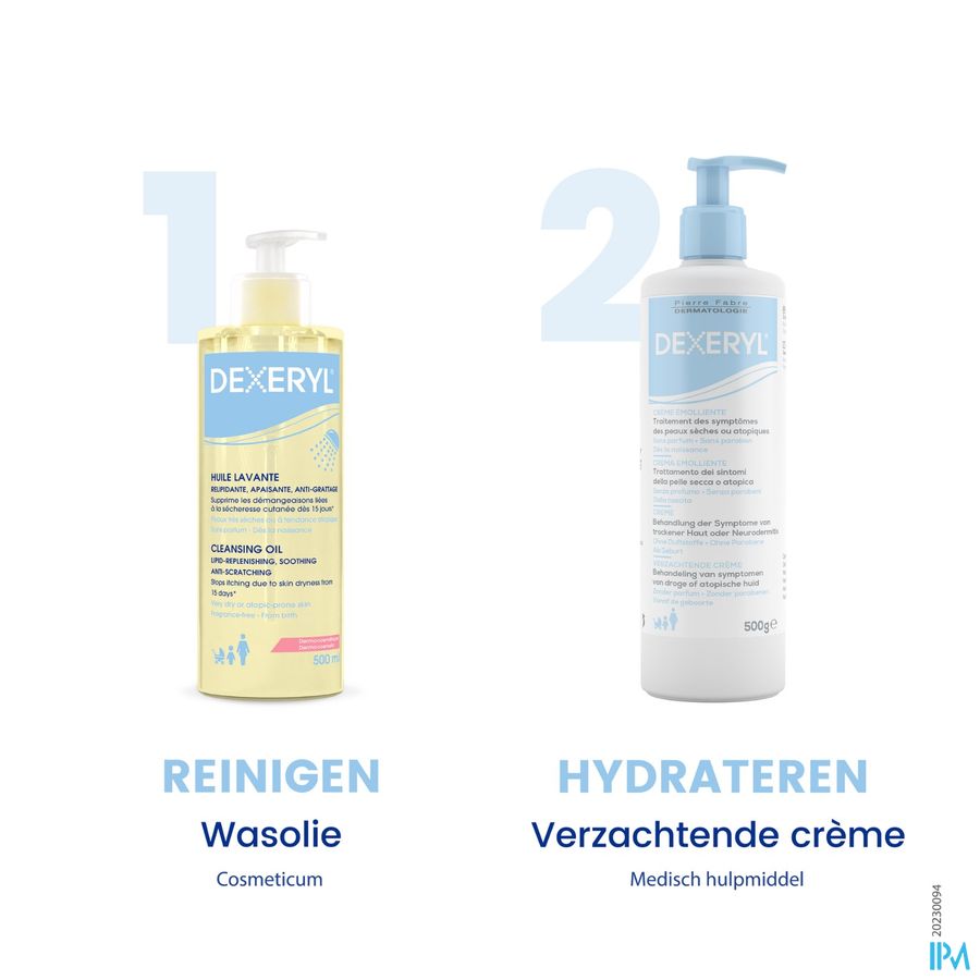 DEXERYL HUILE LAVANTE 500ML Hygiène peau sèche et à tendance atopique