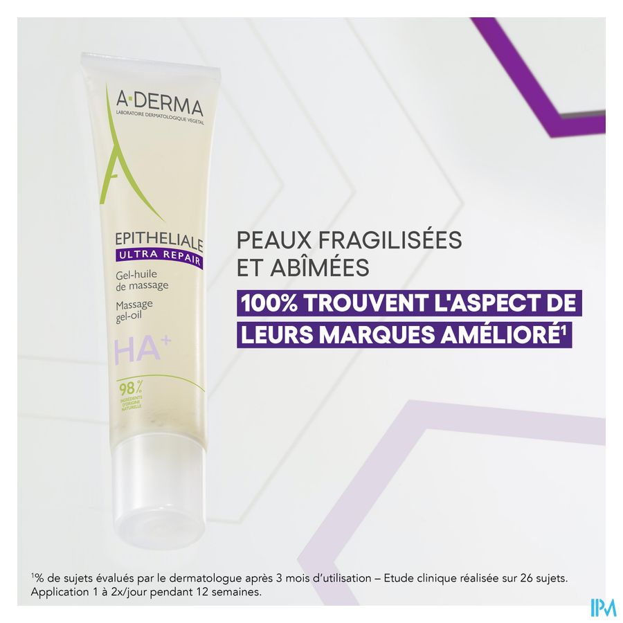 A-DERMA Epitheliale ULTRA REPAIR Gel-huile de massage anti-marques, Cicatrices et vergetures 100ml