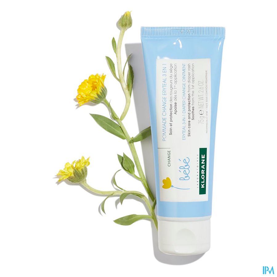 Klorane - Pommade change Eryteal 3 en 1 au Calendula apaisant - Bébé - Change - Siège