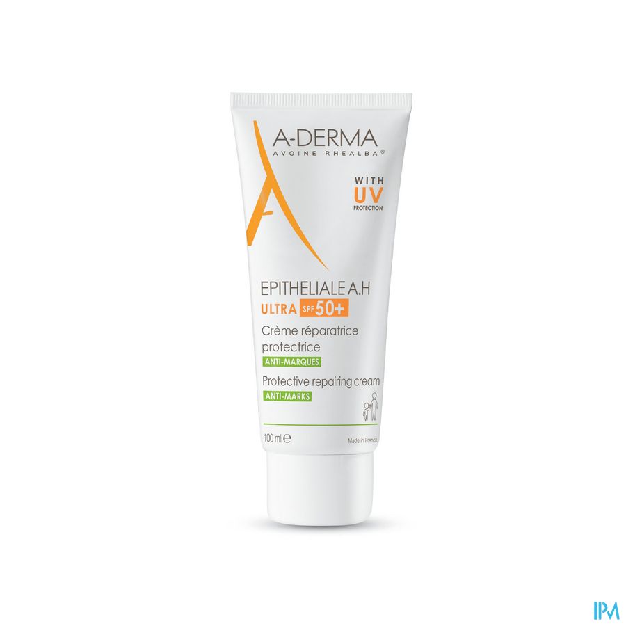 A-DERMA - EPITHELIALE A.H ULTRA SPF50+ CREME REPARATRICE ET PROTECTRICE ANTI-MARQUES - Peaux fragilisées, anti-marques cicatricielles et pigmentaires, post-acte dermatologique ou esthétique superficiel 100ml