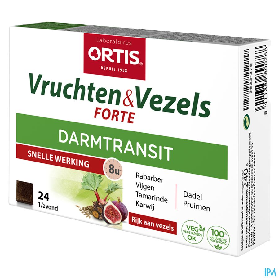 Ortis Fruits & Fibres Forte Cubes 24