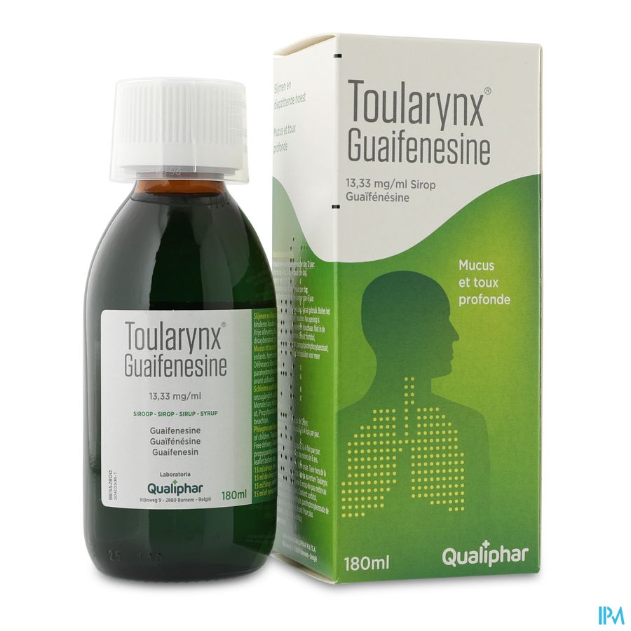 Toularynx Guaifenesine 180 ml sirop toux grasse