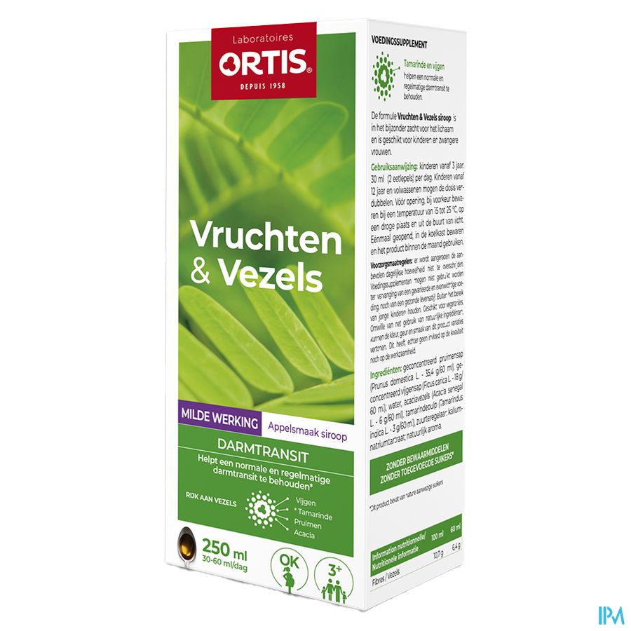 Ortis Fruits & Fibres Action Douce Sirop 250ml