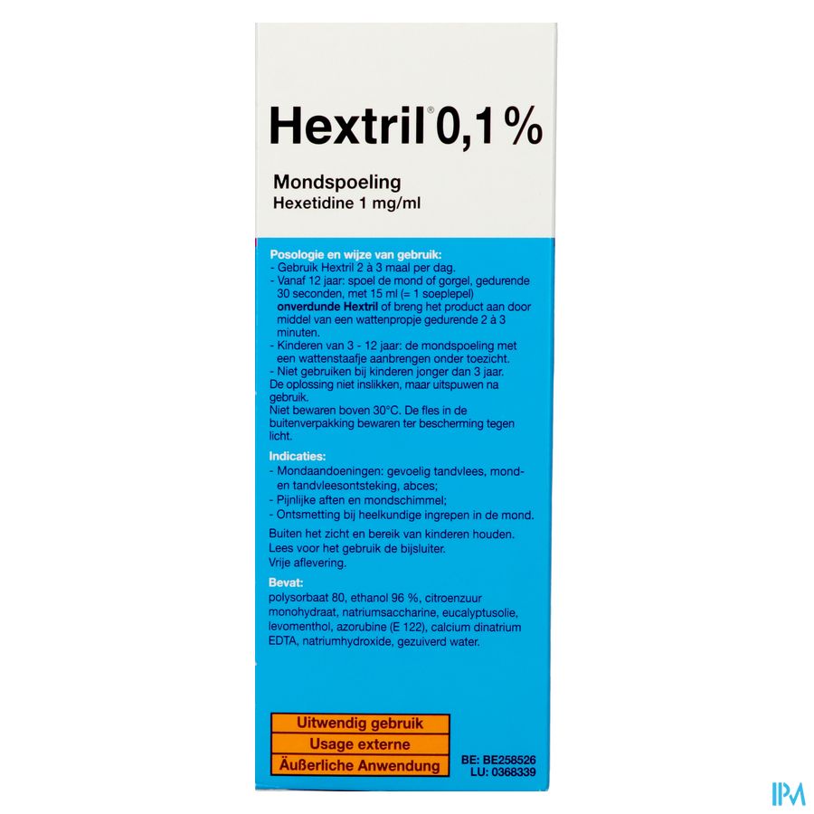 Hextril 0,1% Sol Bain Bouche 400ml