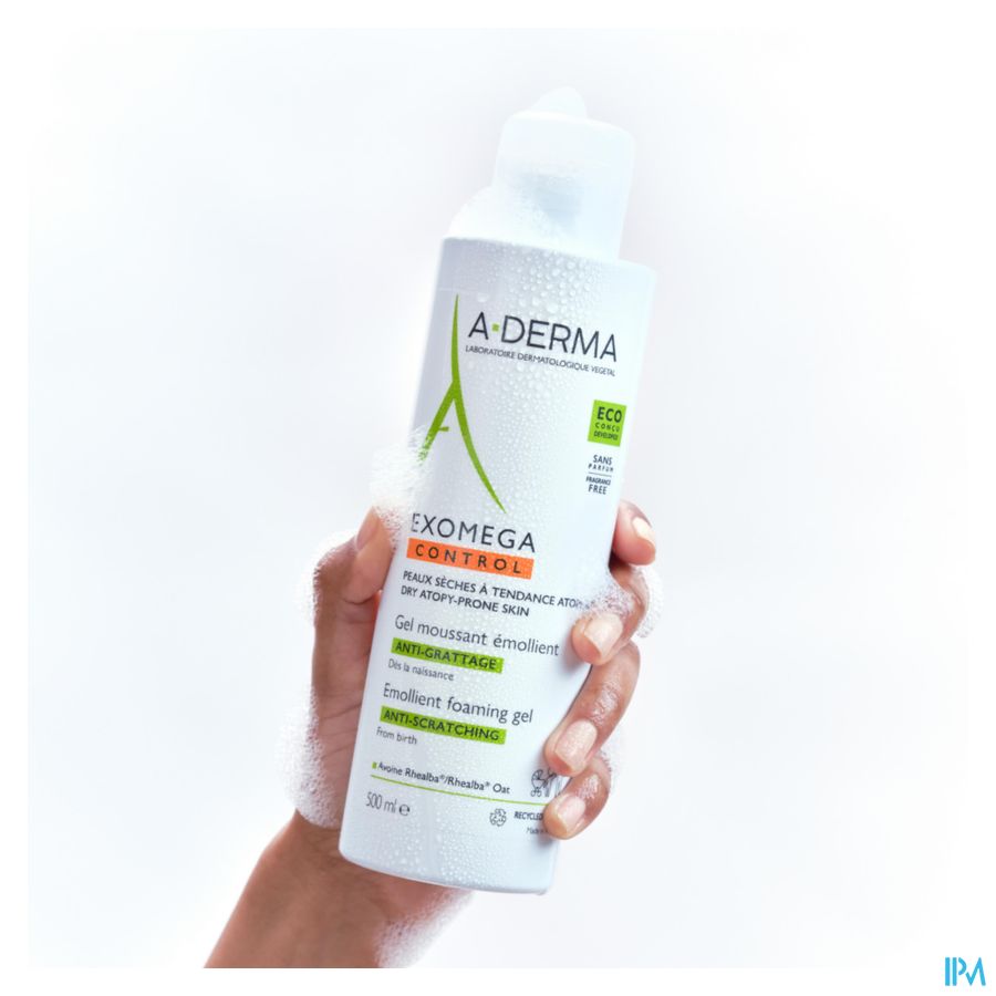 A-DERMA - EXOMEGA CONTROL GEL MOUSSANT ÉMOLLIENT ANTI-GRATTAGE - Peaux à tendance atopique