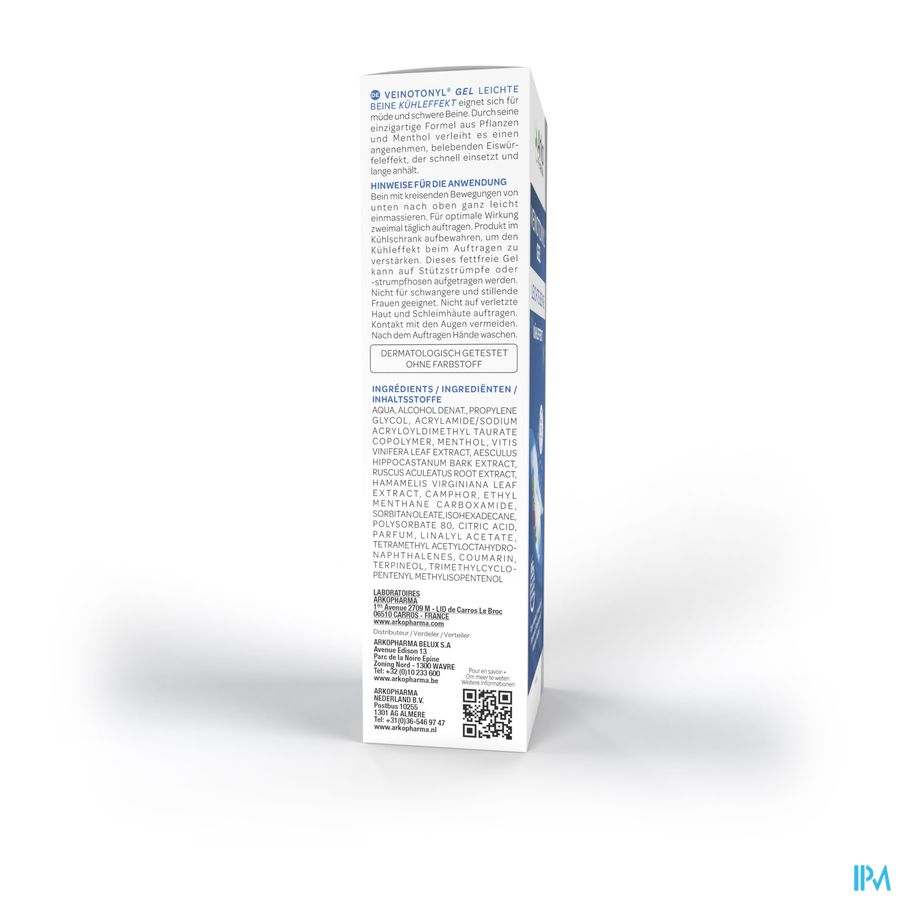 Veinotonyl Gel Jambes Legeres Effet Froid 150ml