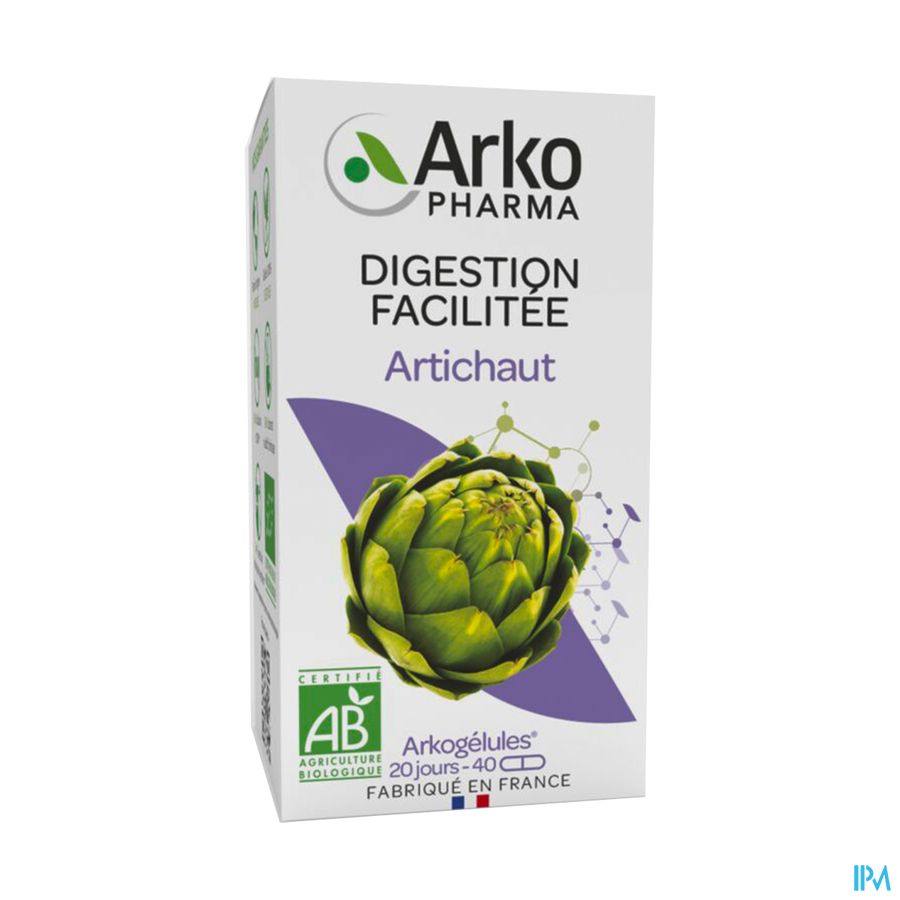 Arkopharma Arkogélules Artichaut Confort Digestif Bon pour le foie et aide à la digestion Complément Alimentaire 40 Gélules
