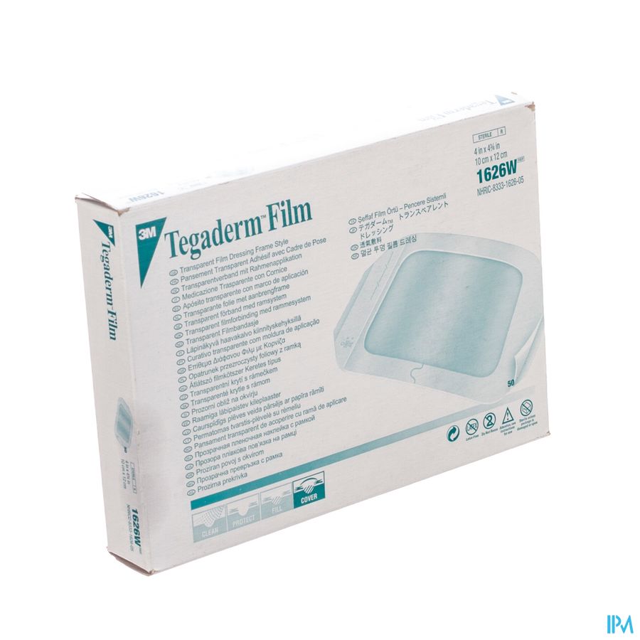 Tegaderm 3m Film Dressing Transp 10x12cm 5 1626p