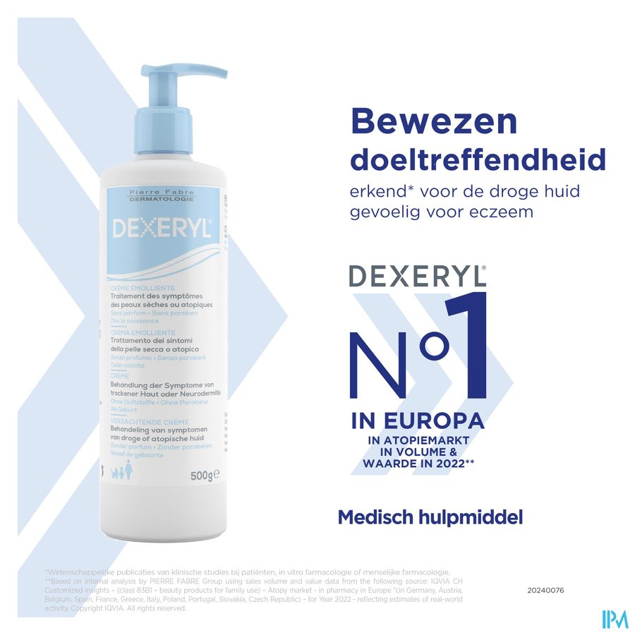 DEXERYL CREME EMOLLIENTE 500 G Peau très sèche à tendance atopique