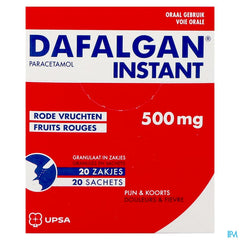 Dafalgan Instant Fruits Rouges 500mg Gran Sach 20