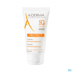 A-DERMA - A-DERMA PROTECT CREME SOLAIRE VISAGE SPF50+ SANS PARFUM - A-DERMA PROTECT