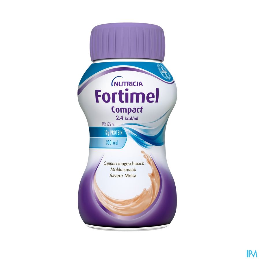Fortimel Compact 2.4kcal Arôme Moccha Complément Nutritionnel Dénutrition Bouteilles 4x125ml