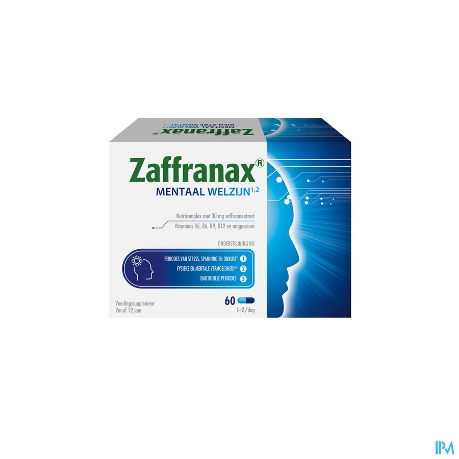 Zaffranax® Bien-être Mental 60 Gélules - Stress (4), Fatigue (3), Émotionnel (1)