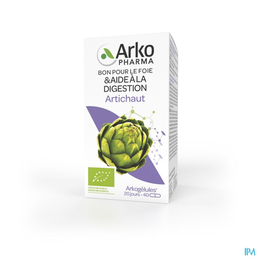 Arkopharma Arkogélules Artichaut Confort Digestif Bon pour le foie et aide à la digestion Complément Alimentaire 40 Gélules