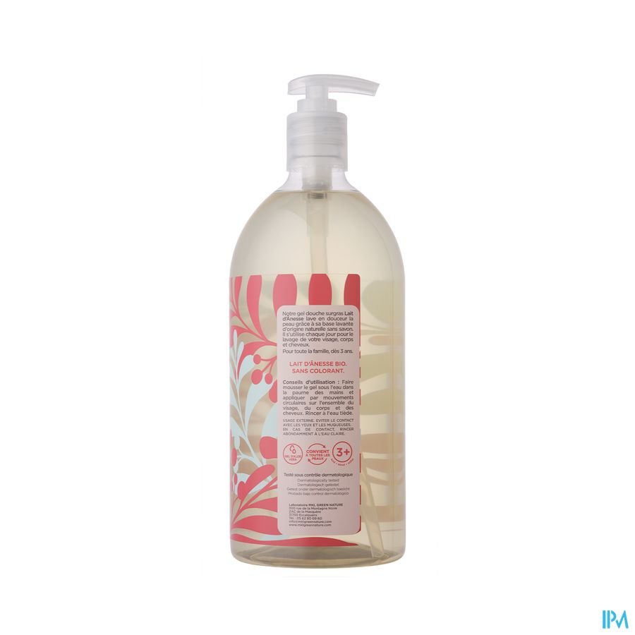 Mkl Gel Douche Bio Lait Anesse Fl Pompe 1l