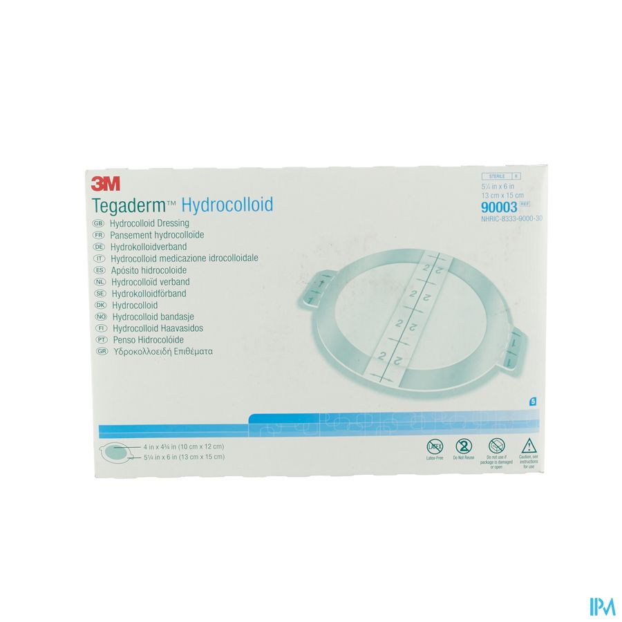 Tegaderm Hydrocol.oval Ster 130mmx150mm 5 90003