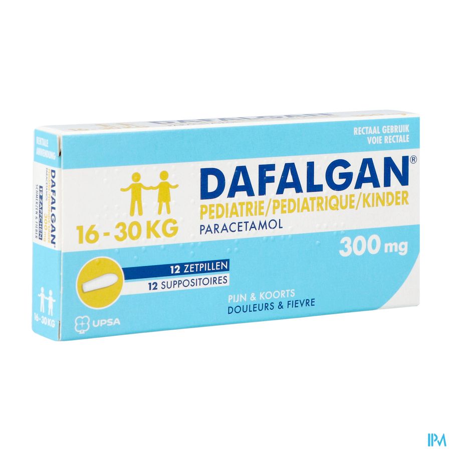 Dafalgan Pediatrique 300mg Suppo 12