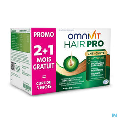 Omnivit Hair Pro 240cp PROMO 2 mois gratuits - Vitamine Anti-chute Cheveux