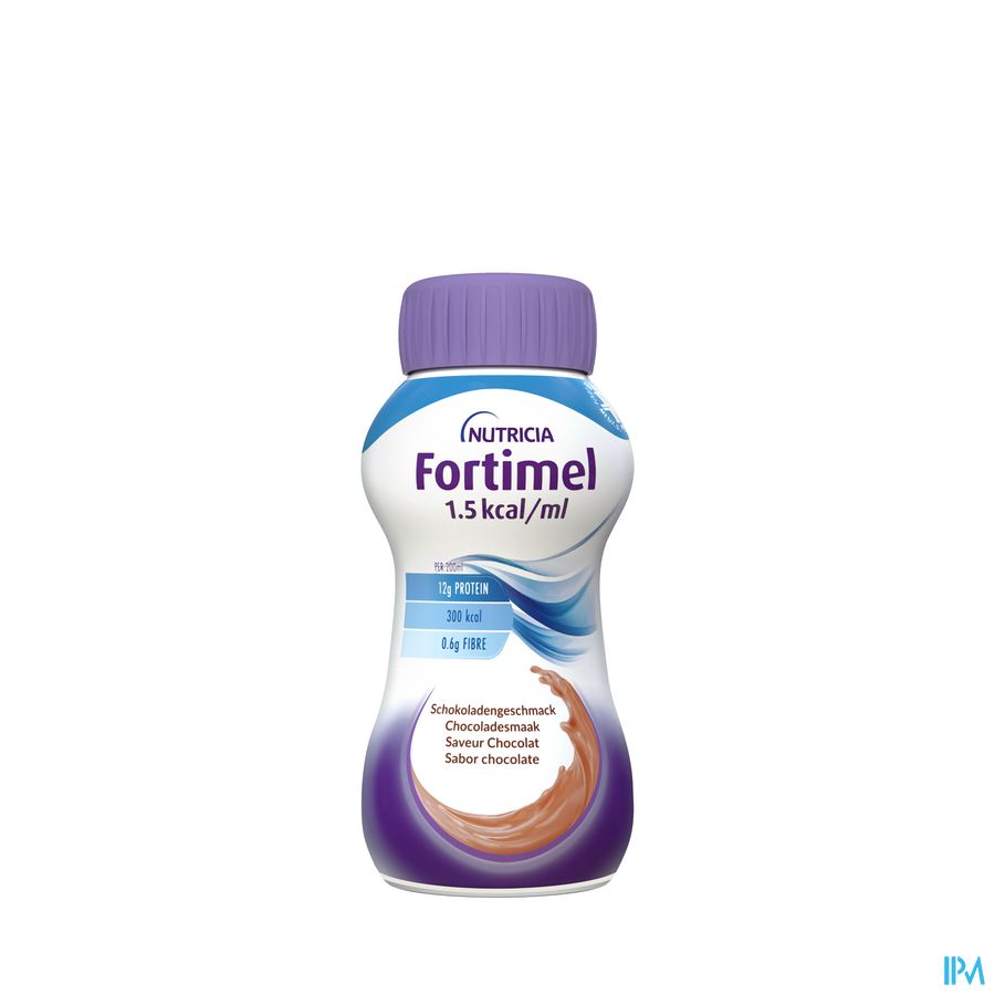 Fortimel 1.5kcal Arôme Chocolat Complément Nutritionnel Dénutrition Bouteilles 4x200ml