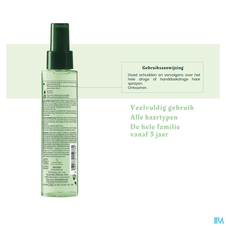 René Furterer Spray démêlant express - Spray démêlant cheveux bio - NATURIA