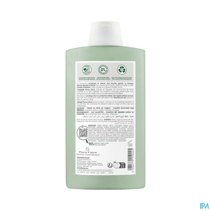 Klorane — Shampoing Gainant à l’Amande — Tous types de cheveux