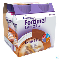 Fortimel Extra 2kcal Goût Chocolat-Caramel Bouteilles 4x200ml