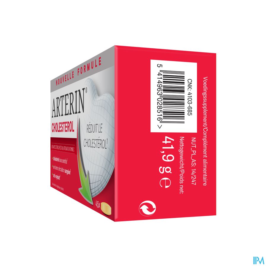 Arterin® Cholestérol 45 Cmp Sans Levure Rouge De Riz/Statines & Bonne Tolérance