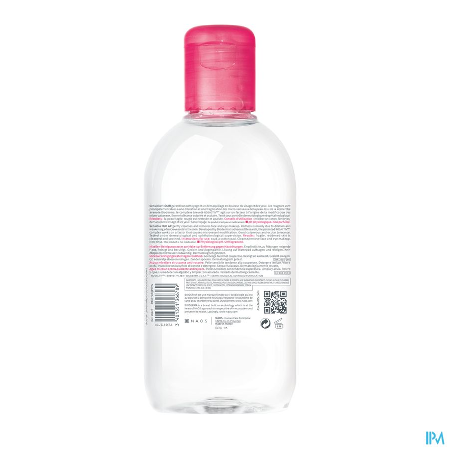 Bioderma Sensibio H2o Ar Sol Micell. Demaq. 250ml