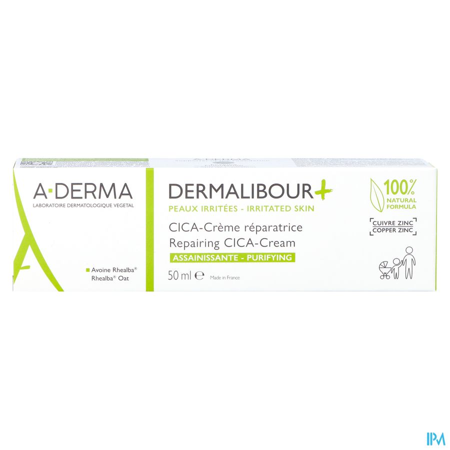 A-Derma Dermalibour+ Cica Crème Réparatrice assainissante Peau irritée cicatrices 100ml