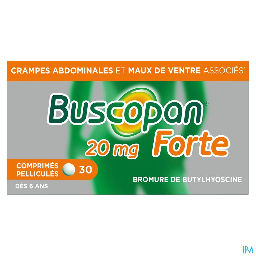 Buscopan Forte 20mg Comp 30 - crampes et maux de ventre