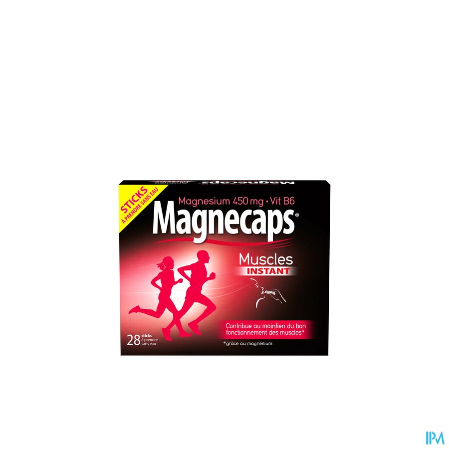 Magnecaps Muscles Magnésium 450mg & Vit B6 28 sticks