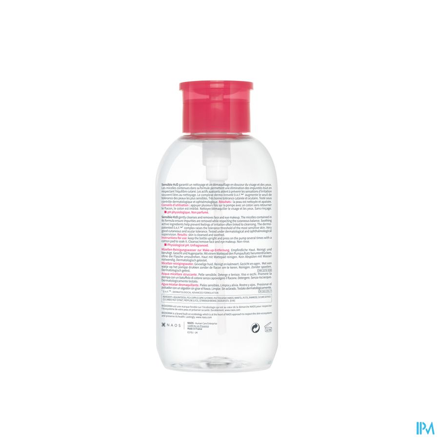 Bioderma Sensibio H2o Sol Micel. Pompe Inver.500ml