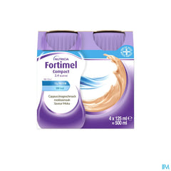 Fortimel Compact 2.4kcal Arôme Moccha Complément Nutritionnel Dénutrition Bouteilles 4x125ml