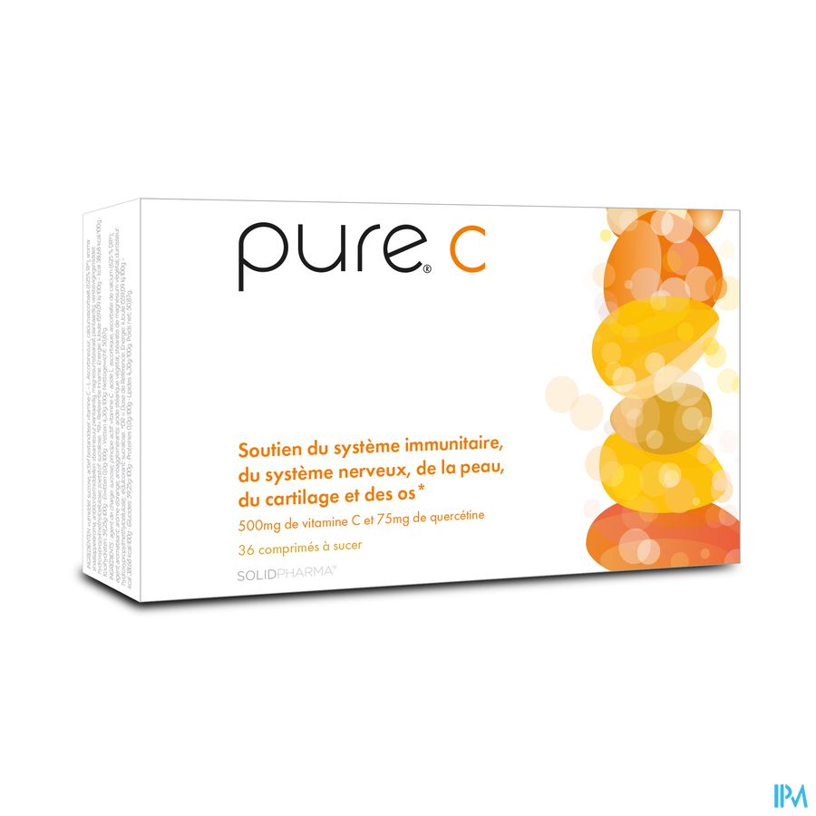 Pure C 36 comprimés à sucer vitamine C avec quercétine